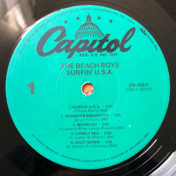 Capitol Other - The Beach Boys Surfin' U.S.A. Vinyl Lp